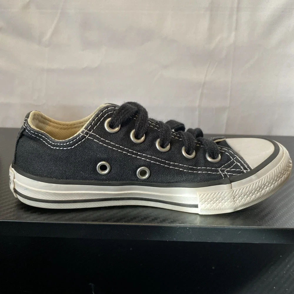 Converse All Star Chuck Taylor Kids Canvas‎ Shoes Low Top Black Boys Size 11
